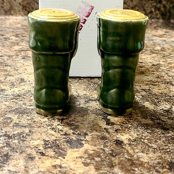 Vintage Eddie Bauer Duck Hunting Boots Salt And Pepper Shakers Japan NOS - Picture 4 of 7